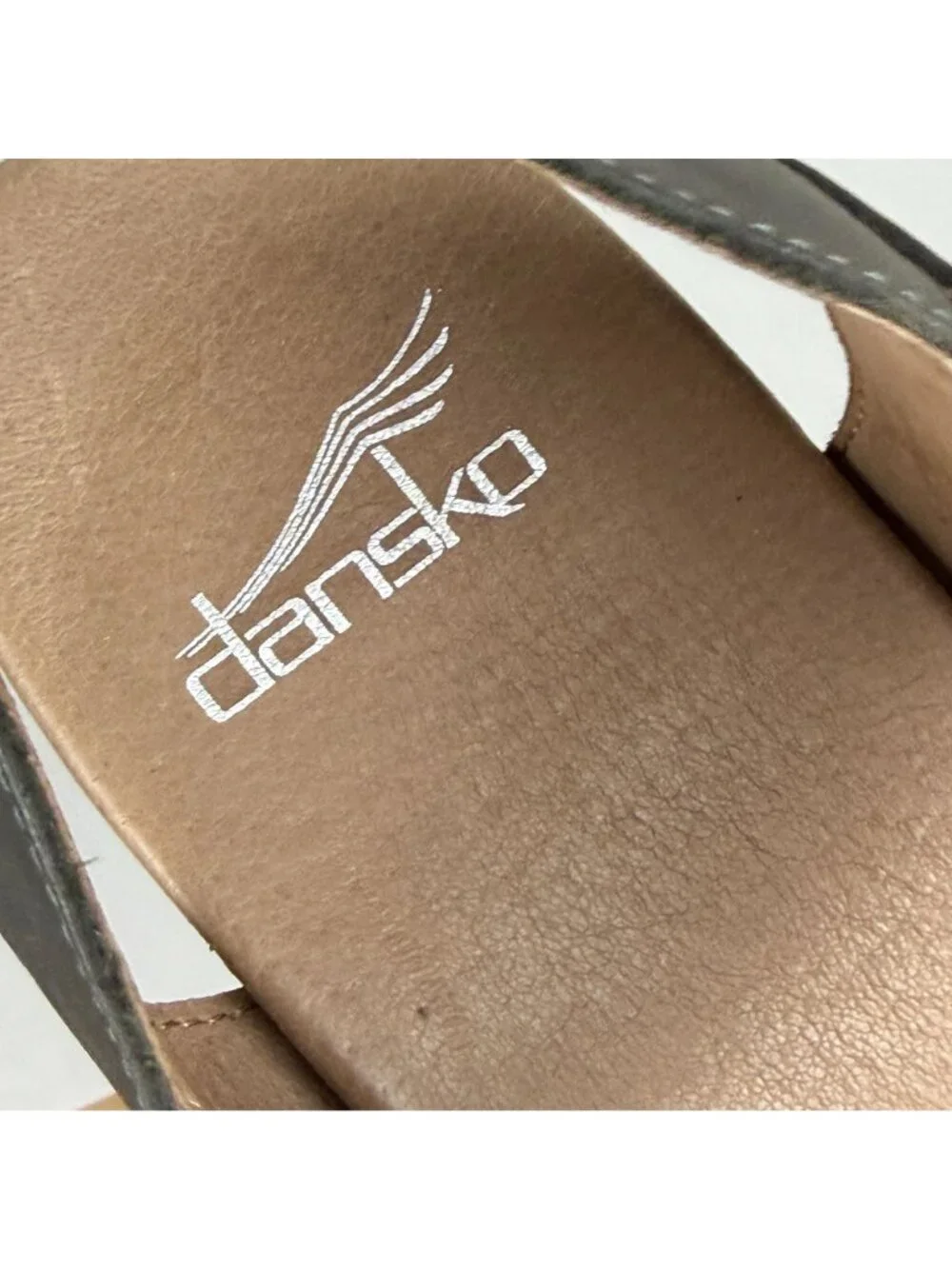Dansko Dawson Heeled Sandals Womens 9 EU 39 Metallic Old Gold Ankle Strap